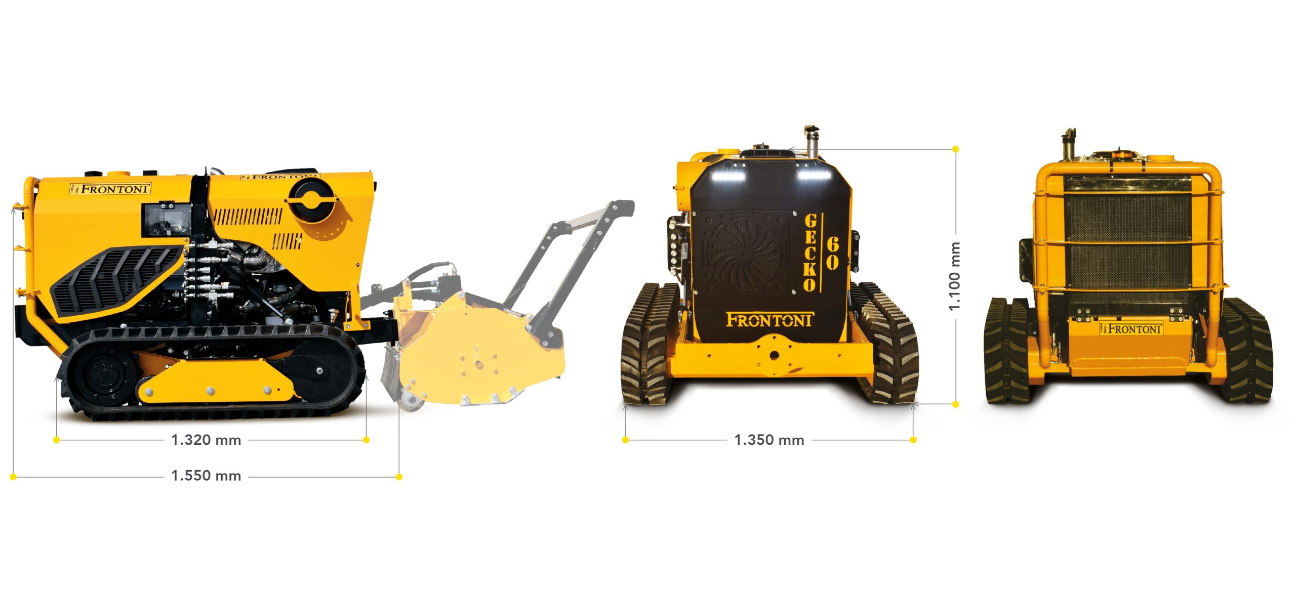 GECKO 60HP tre viste