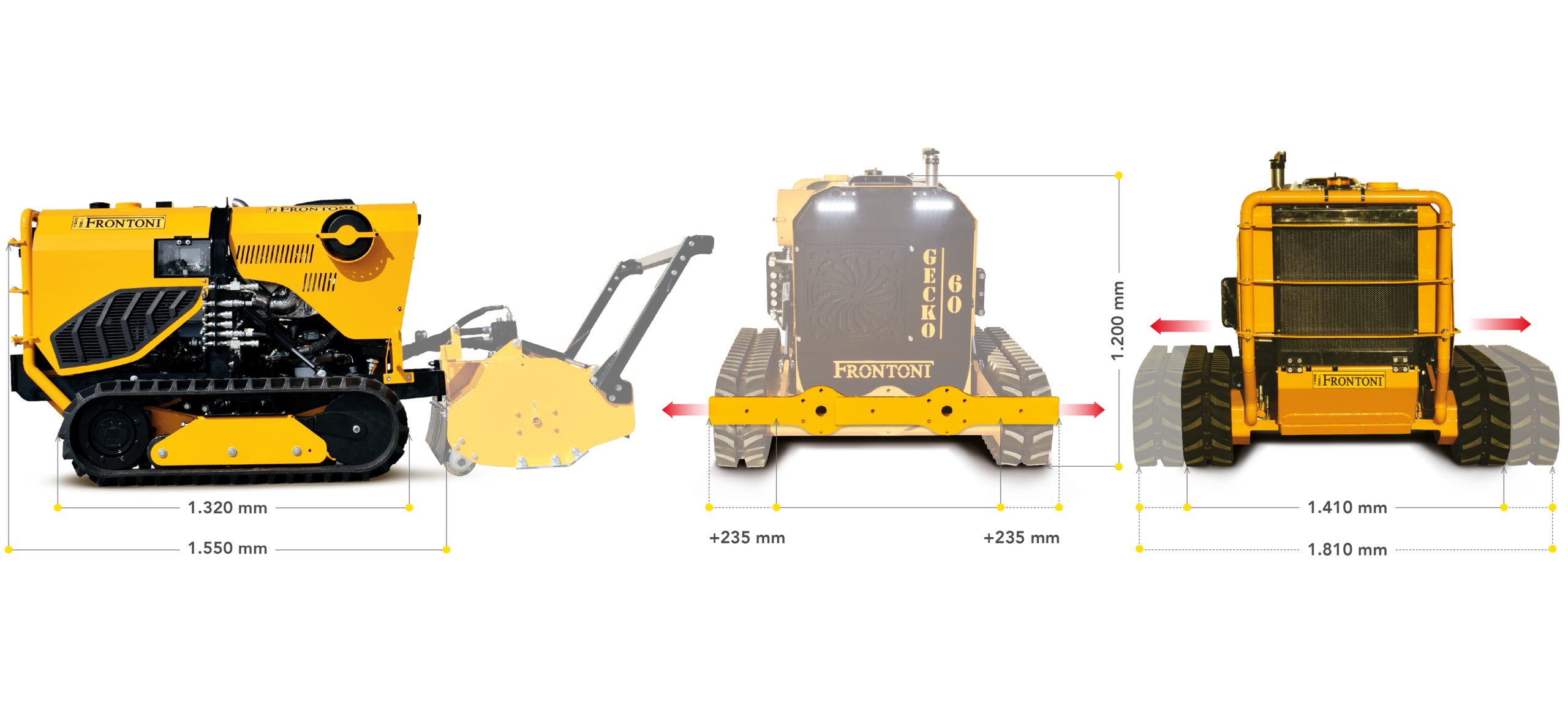 GECKO 60XL tre viste