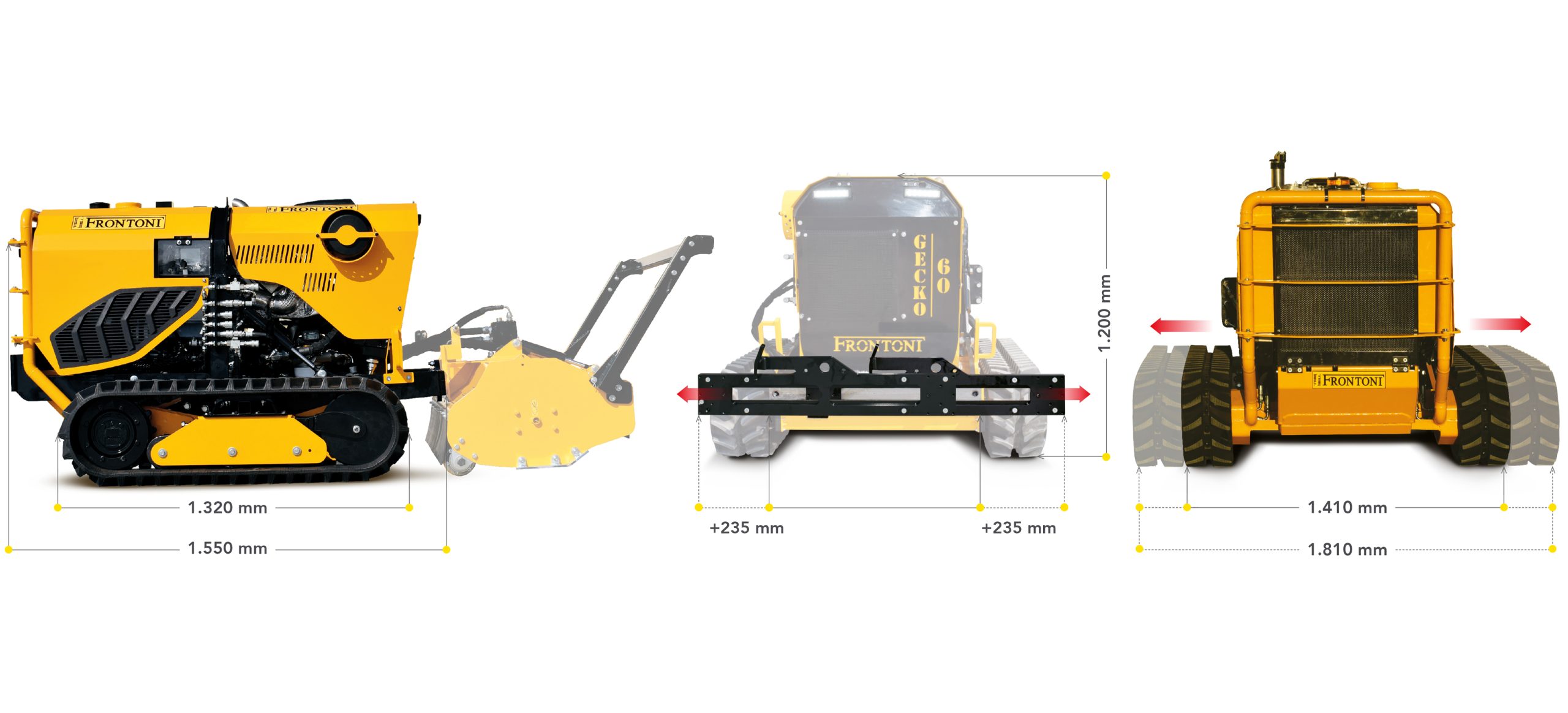 GECKO 60XL tre viste